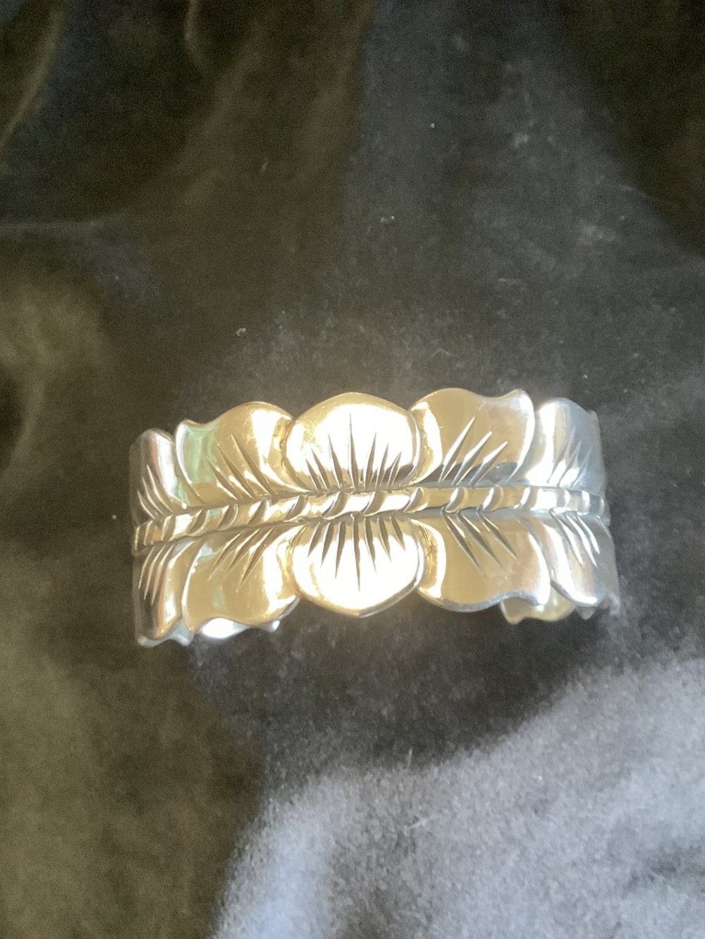 Sterling Silver Blossom Cuff